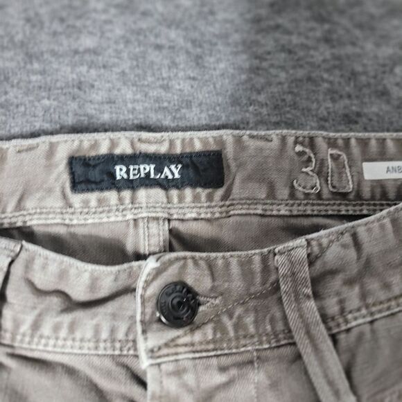 Replay Anbass Men's Jeans Size W30 L32 Slim Fit Skinny Gray Denim Zip Fly - Picture 4 of 13